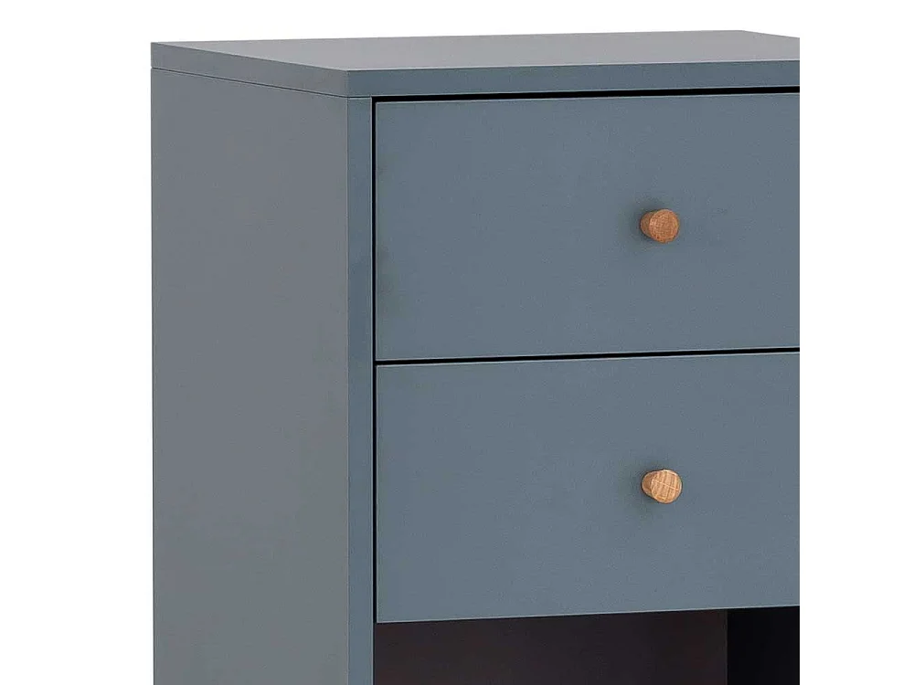 Badezimmermidischrank Skandi in Petrol zwei Schubladen