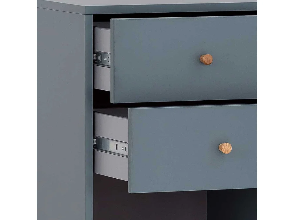 Badezimmermidischrank Skandi in Petrol zwei Schubladen