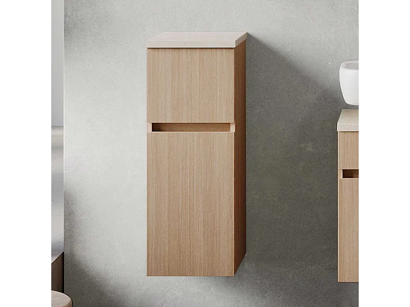 Badezimmerschrank Badschrank mit Metallauszug und Drehtür