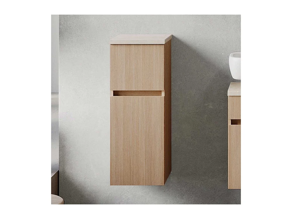 Badezimmerschrank Badschrank mit Metallauszug und Drehtür