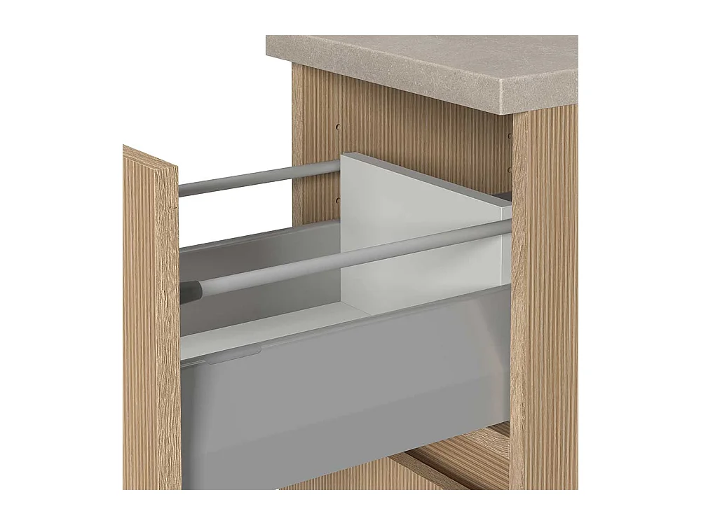 Badezimmerschrank Badschrank mit Metallauszug und Drehtür