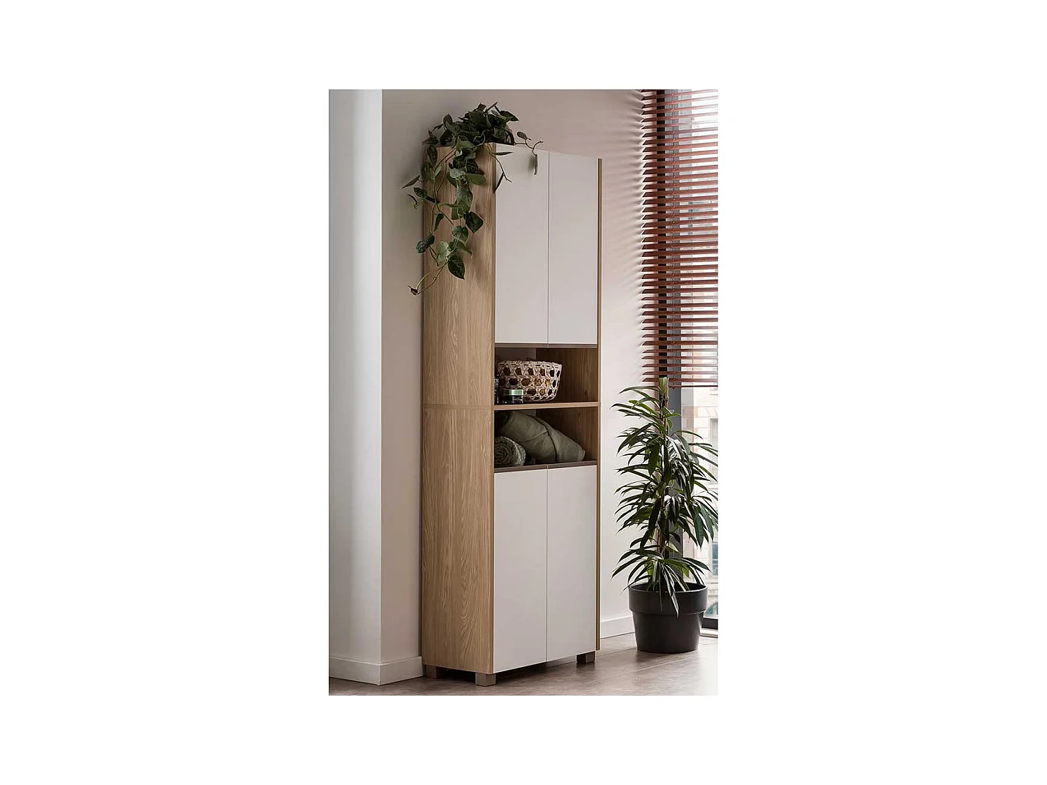 Bad Hochschrank Skandi 187 cm hoch Made in Germany