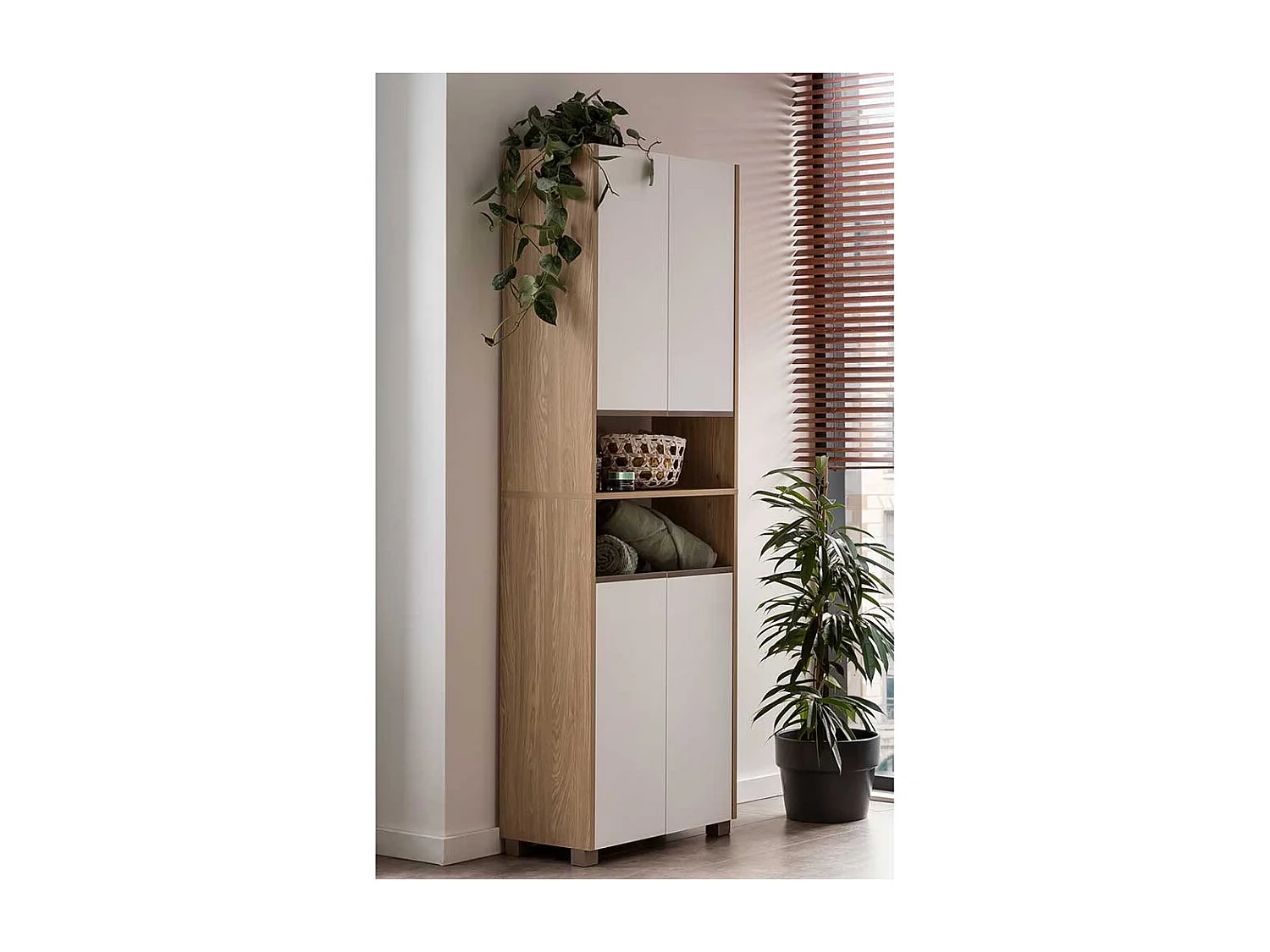 Bad Hochschrank Skandi 187 cm hoch Made in Germany