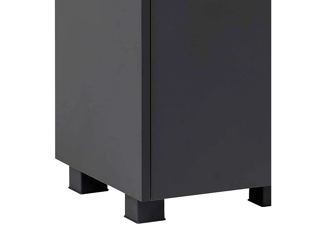 Bad Unterschrank in Anthrazit und Wildeiche Optik 85 cm hoch