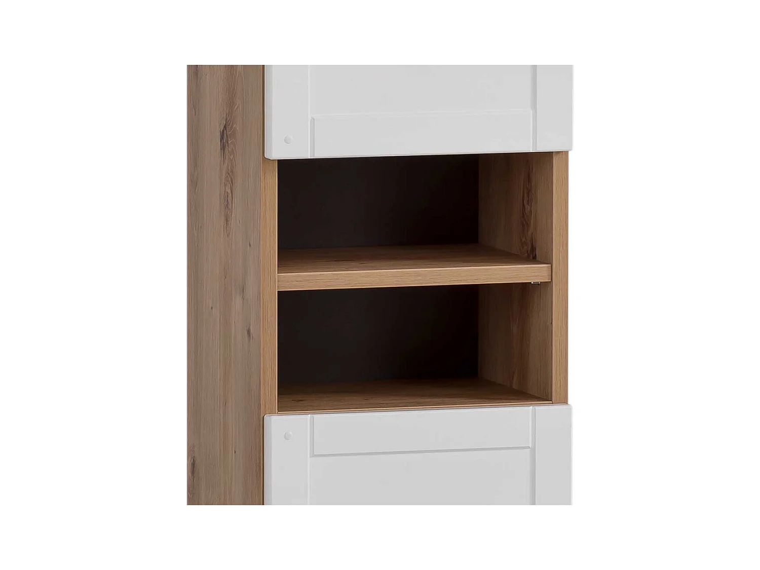 Badezimmerwandschrank in Wildeichefarben Weiß