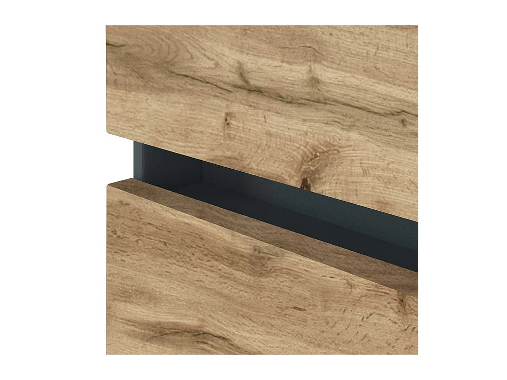 Badmidischrank in Wildeichefarben und Anthrazit 40 cm breit