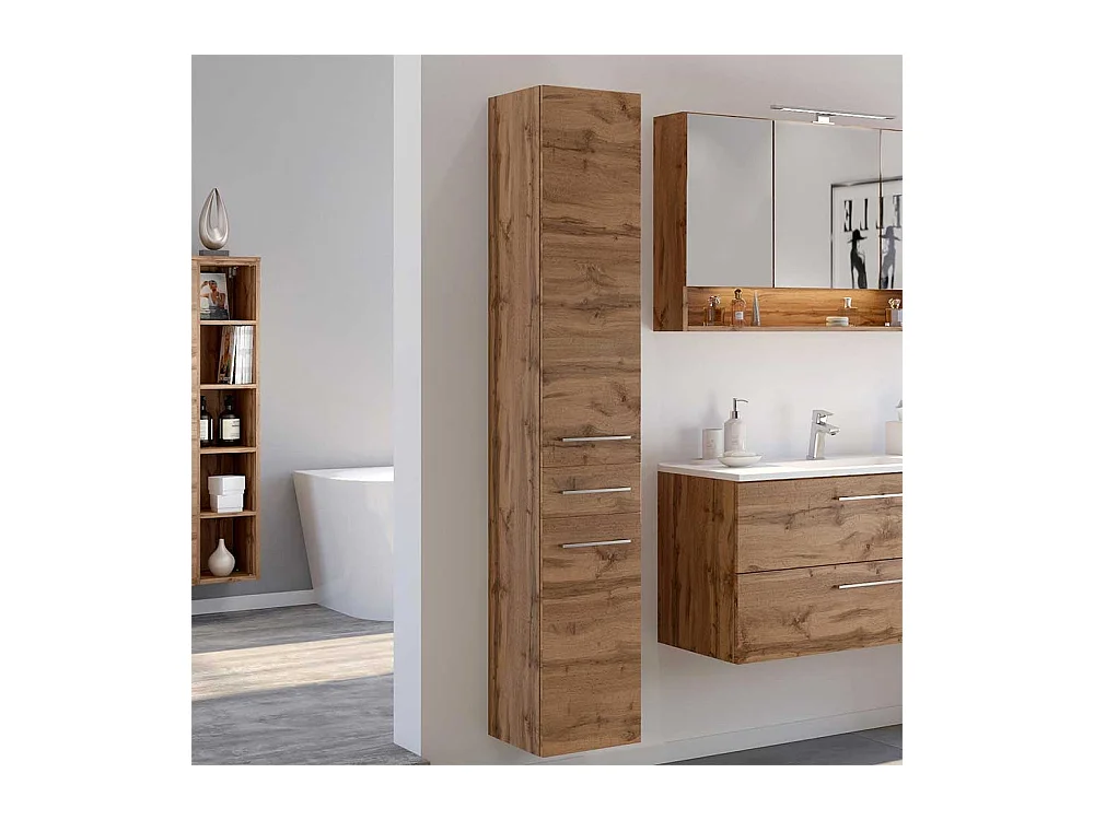 Midischrank für Badezimmer Wildeichefarben