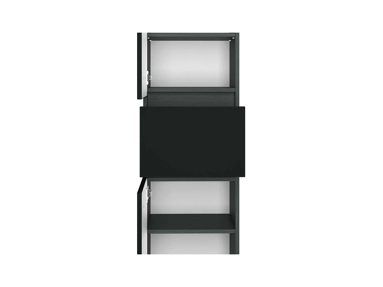 Bad Hochschrank in Dunkelgrau 180 cm hoch