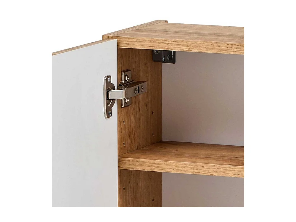 Badschrank in Wildeichefarben Landhausstil