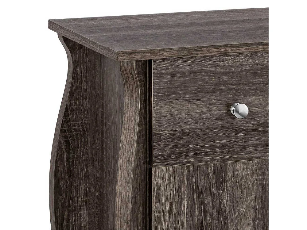 Bad Beistellschrank in Eiche Grau Barockstil