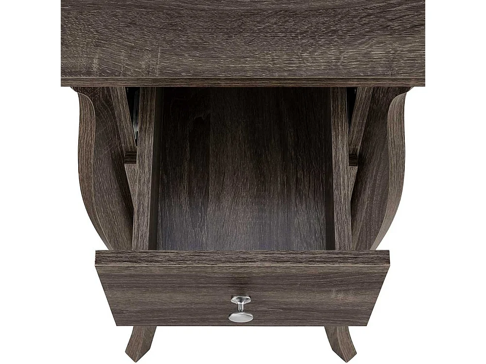 Bad Beistellschrank in Eiche Grau Barockstil