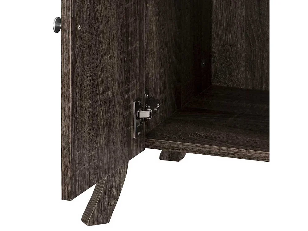 Bad Beistellschrank in Eiche Grau Barockstil