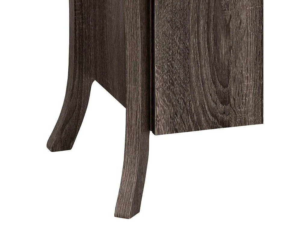 Bad Beistellschrank in Eiche Grau Barockstil