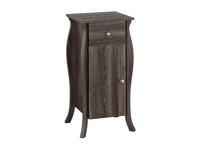 Bad Beistellschrank in Eiche Grau Barockstil