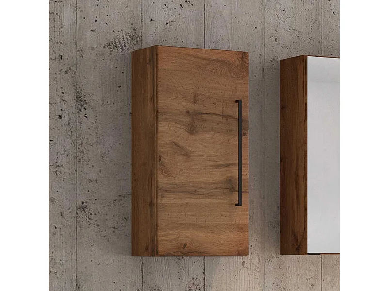 Badezimmer Hängeschrank in Wildeichefarben 30 cm breit
