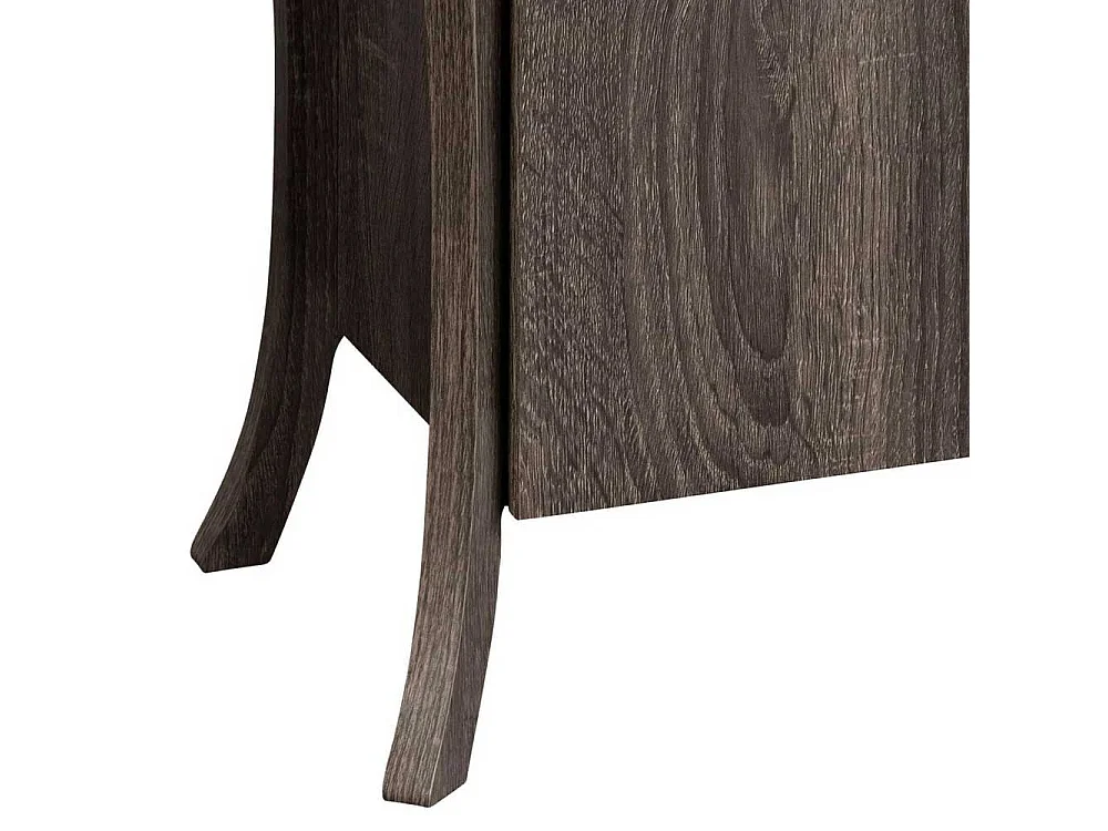 Badezimmer Kommode in Eiche Grau zwei Schubladen und Türen