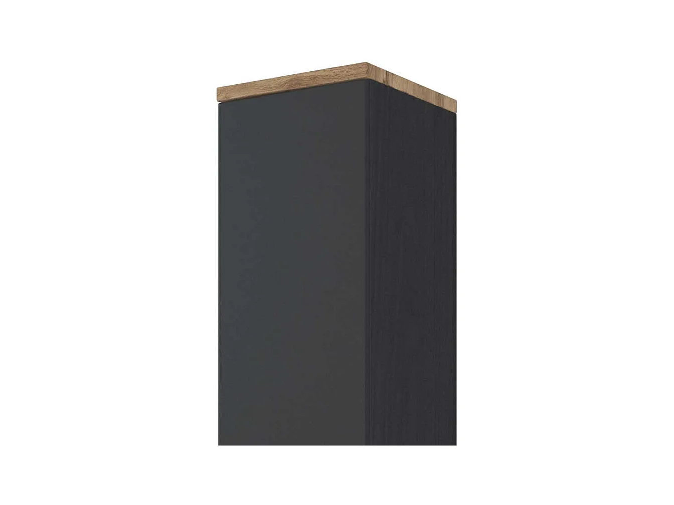 Hängender Bad Hochschrank in dunkel Grau Wildeichefarben