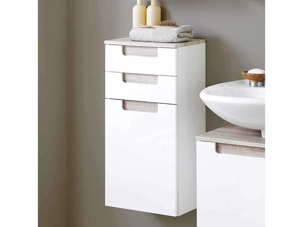 Badezimmer-Hängeschrank mit Griffmulden Wandmontage