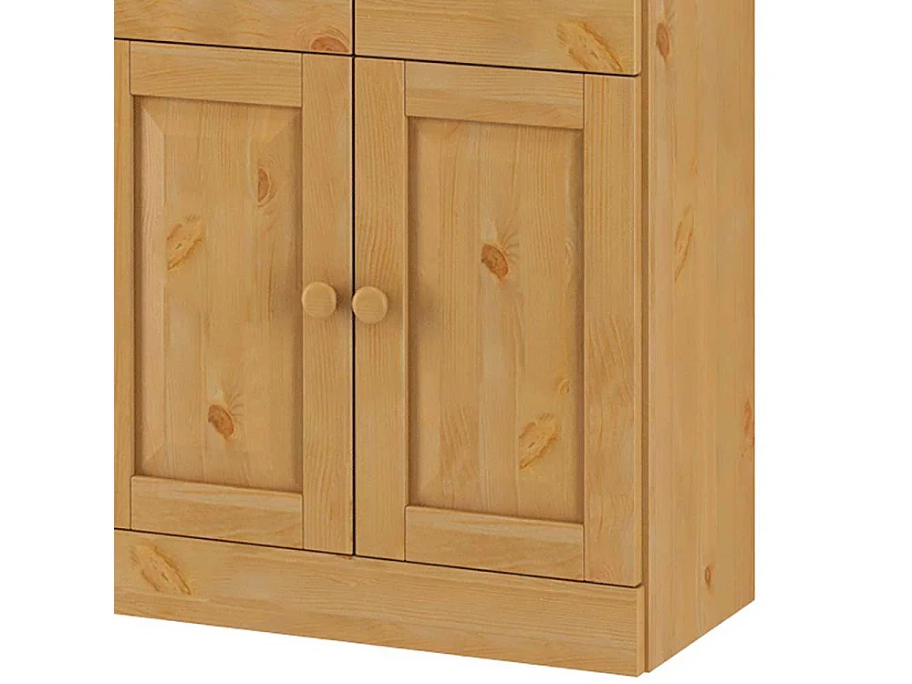 Kommode Badezimmerkommode aus Massivholz mit Drehtüren