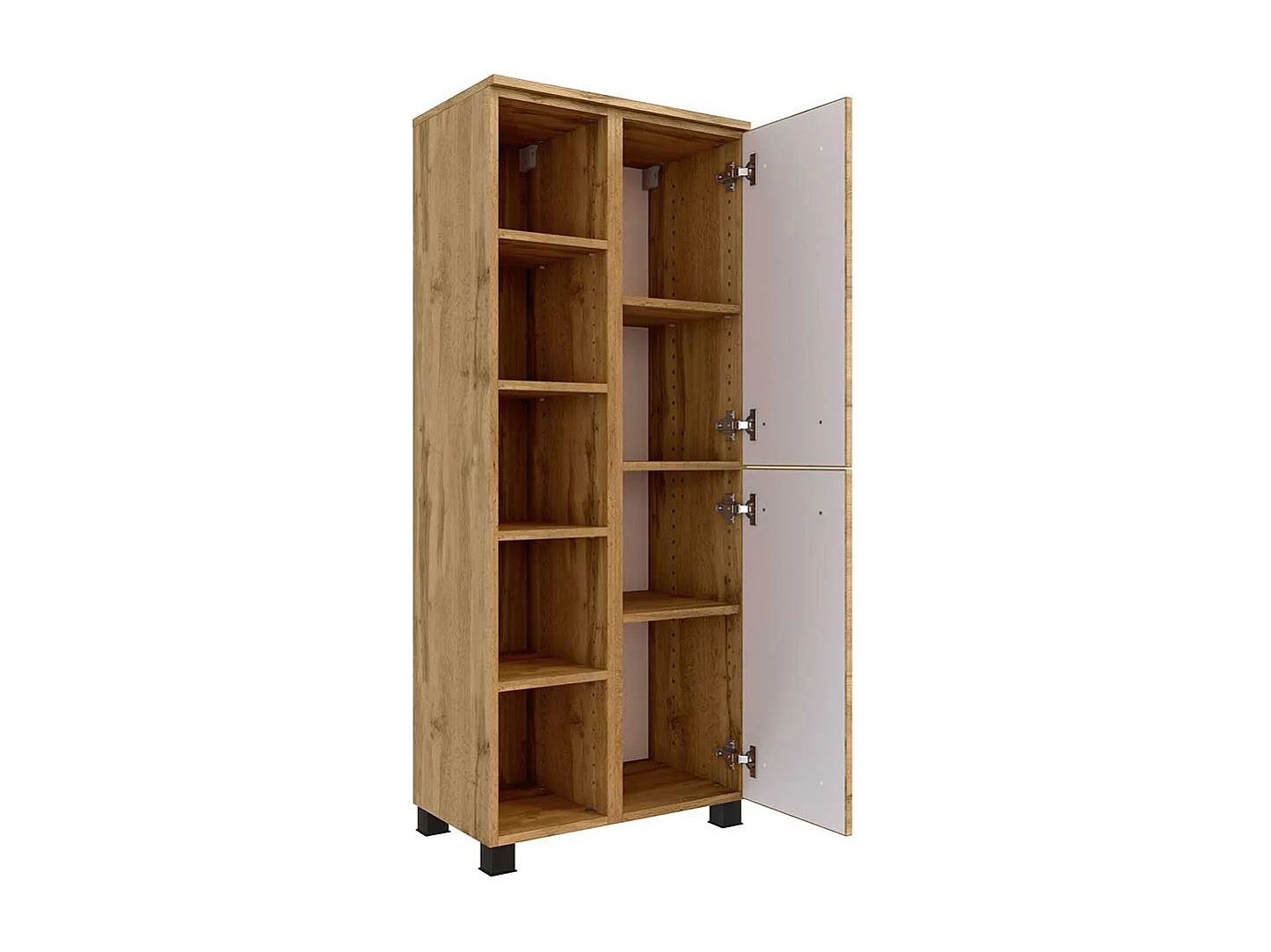 Midibadschrank Landhaus 2 türig offenes Regalfach