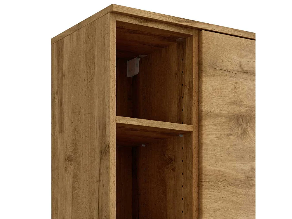 Midibadschrank Landhaus 2 türig offenes Regalfach