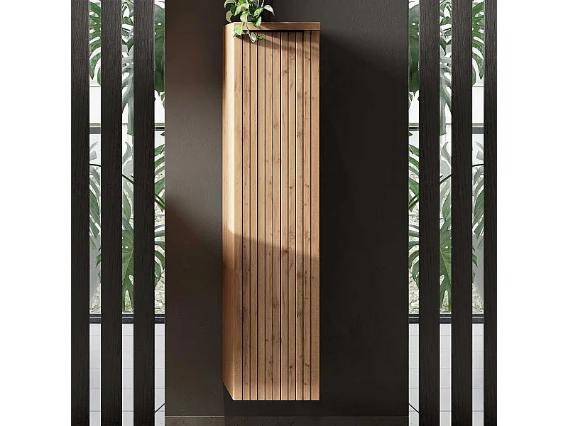 Midi Badschrank modern in Wildeichefarben Made in Germany