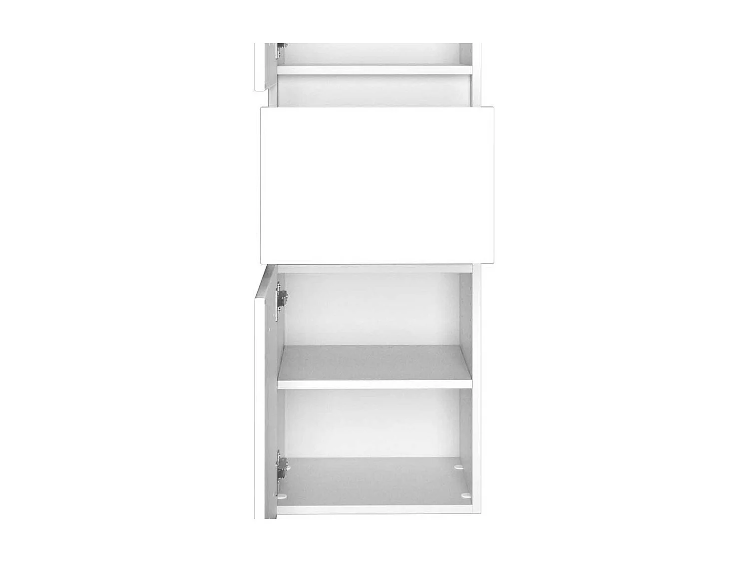 Badezimmer Schrank in Weiß 185 cm hoch