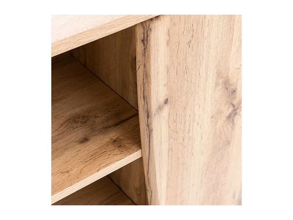 Badseitenschrank im Landhausstil Tür in Baumkantenoptik