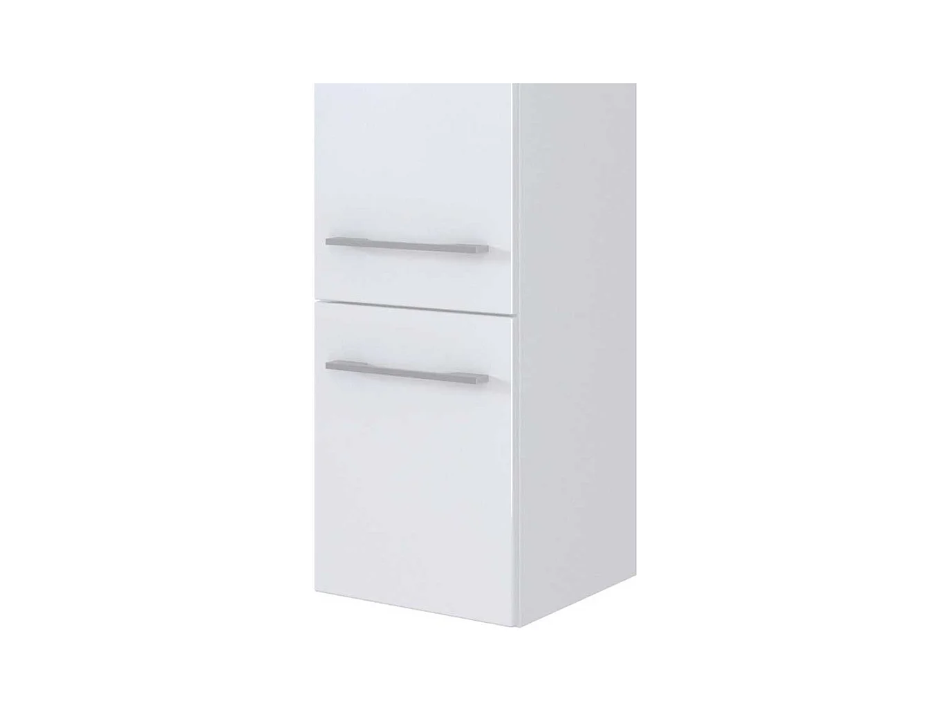 Hängender Badschrank in Weiß und Wildeiche Dekor 30 cm breit