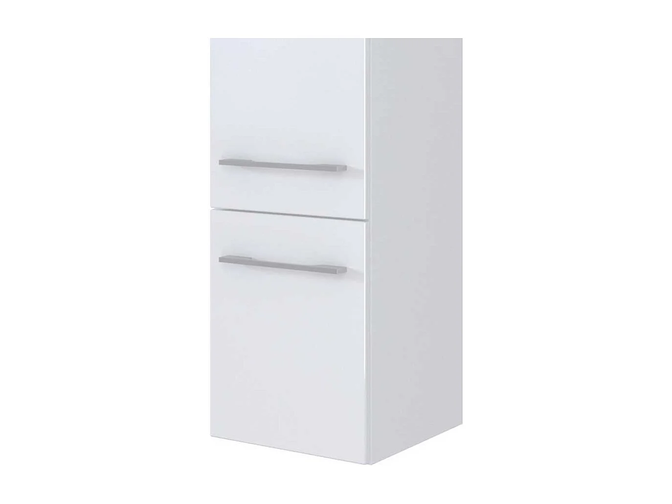 Hängender Badschrank in Weiß und Wildeiche Dekor 30 cm breit