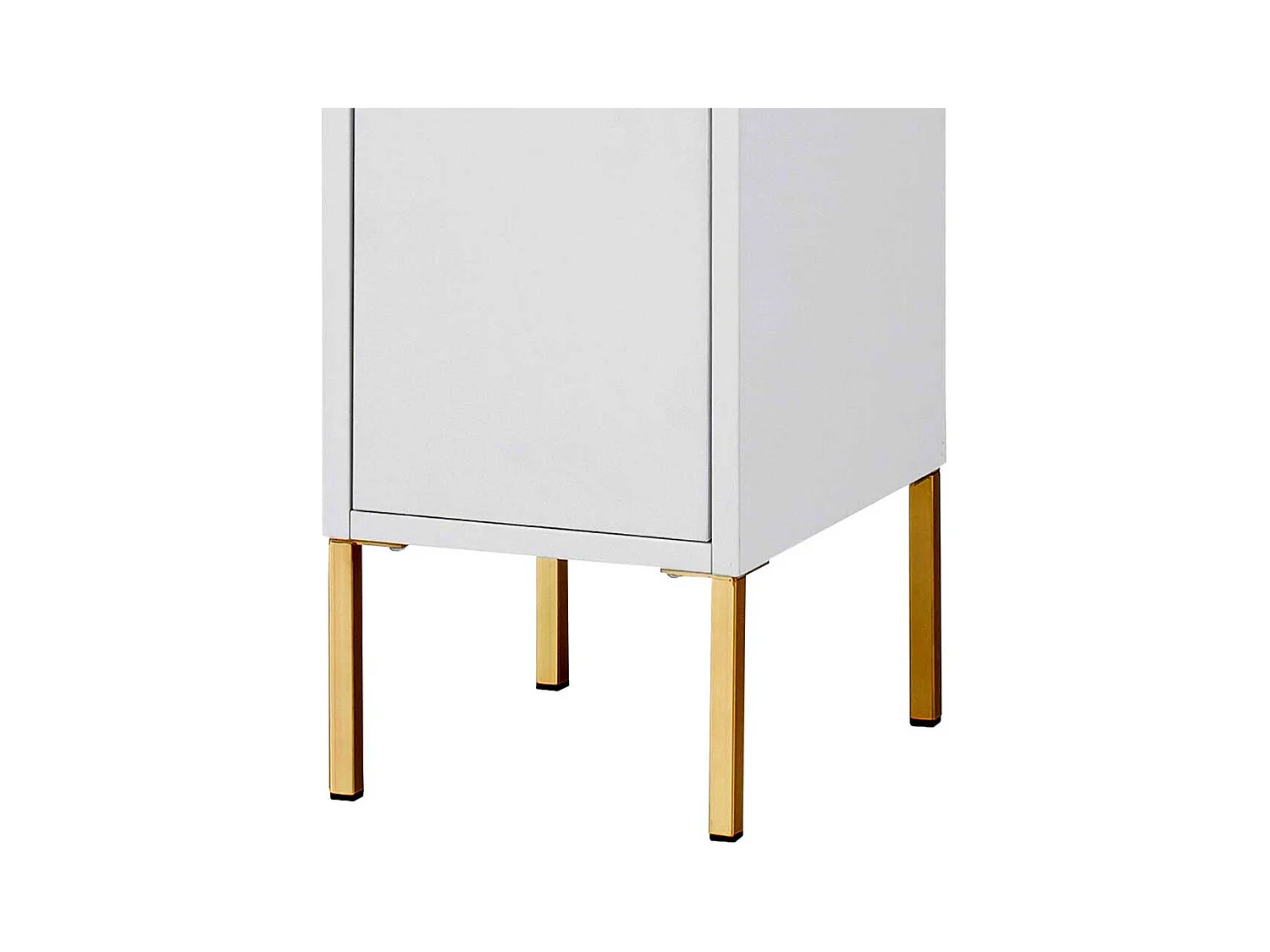 Bad Hochschrank in Weiß Goldfarben