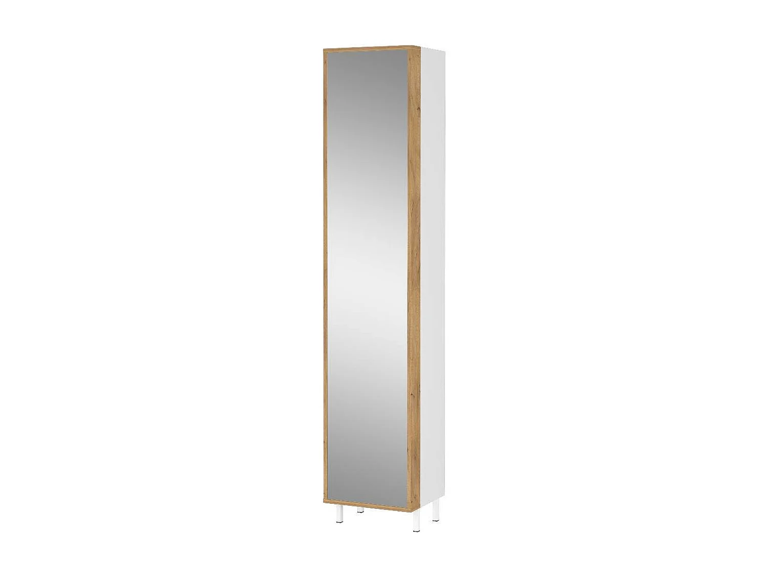 Hochschrank Badhochschrank mit Spiegeltür 195 cm hoch