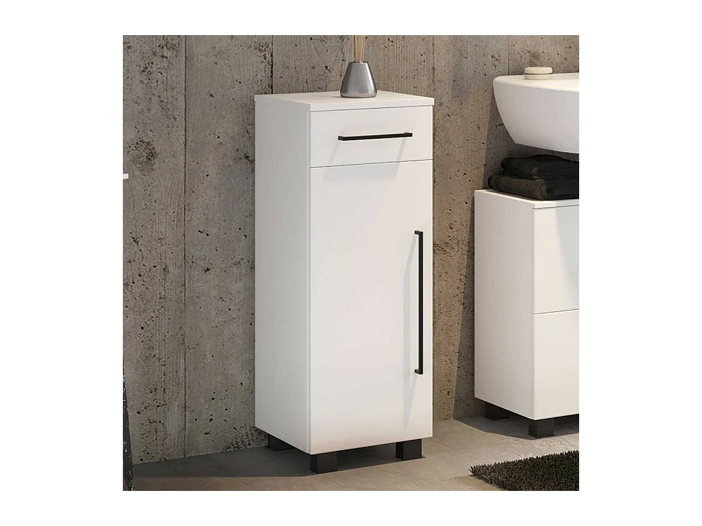 Badunterschrank in Weiß 30 cm breit