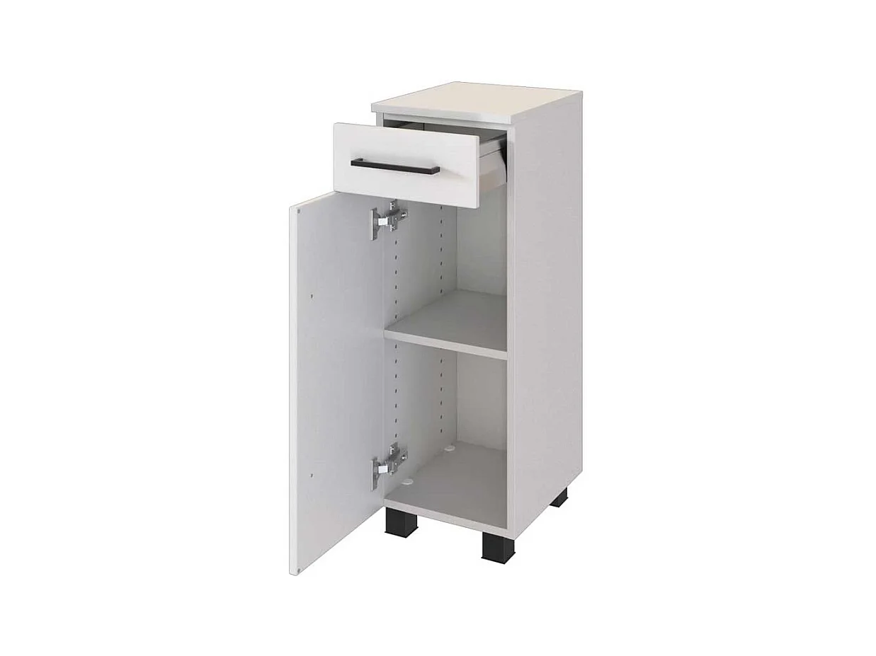 Badunterschrank in Weiß 30 cm breit