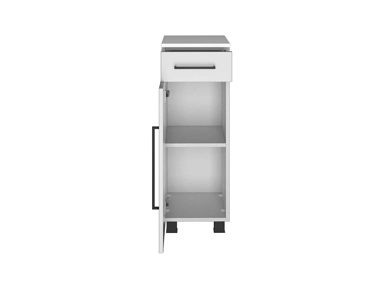 Badunterschrank in Weiß 30 cm breit