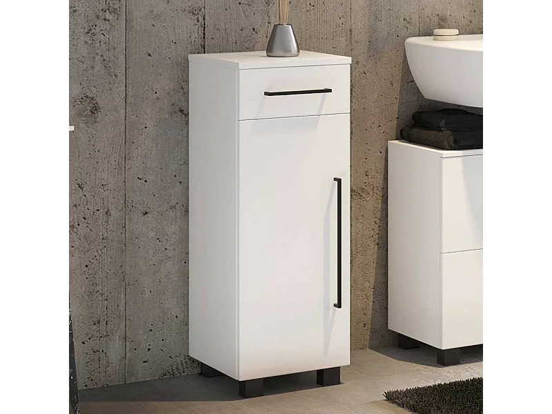 Badunterschrank in Weiß 30 cm breit