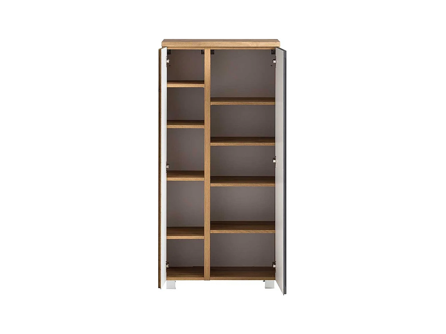 Moderner Badmidischrank 135 cm hoch 2 Türen mit Soft Close