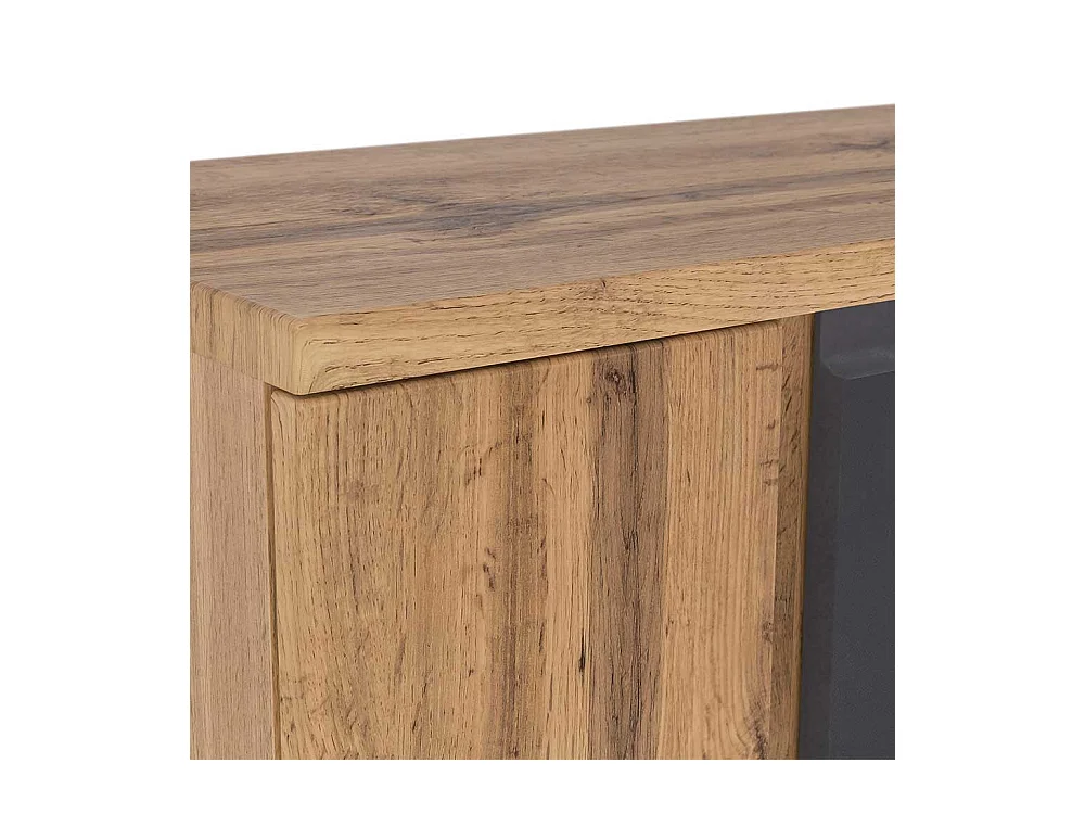 Moderner Badmidischrank 135 cm hoch 2 Türen mit Soft Close