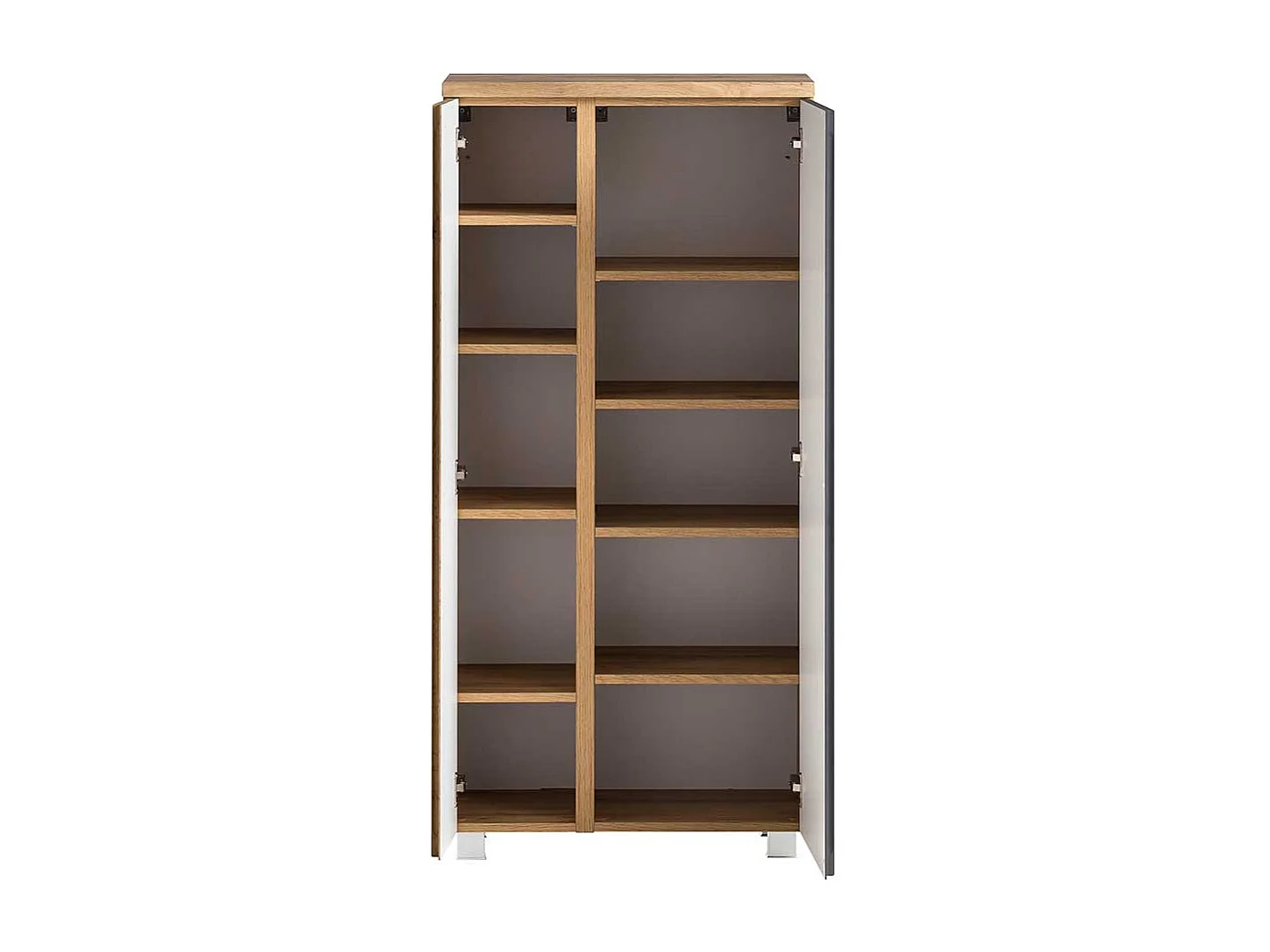 Moderner Badmidischrank 135 cm hoch 2 Türen mit Soft Close