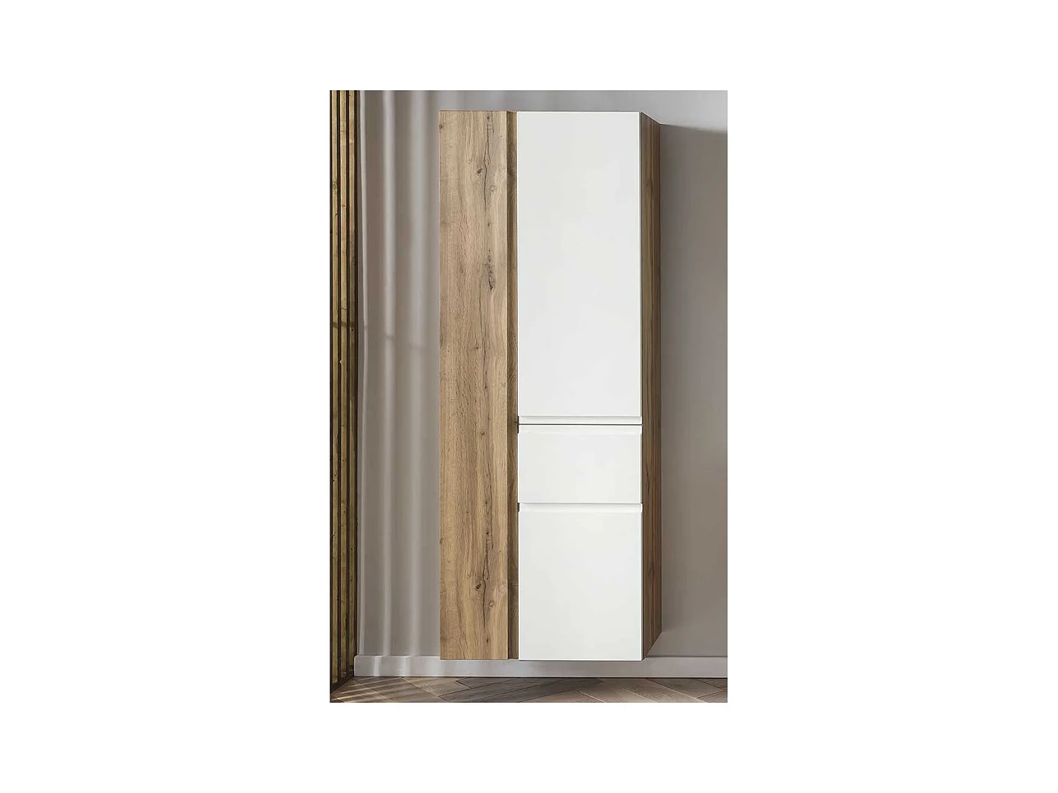 Großer Badezimmer Schrank Made in Germany Soft Close Türen und Schublade