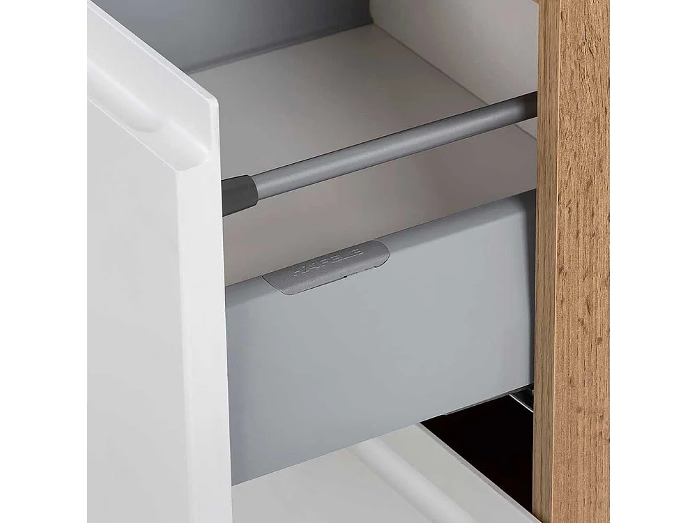 Großer Badezimmer Schrank Made in Germany Soft Close Türen und Schublade