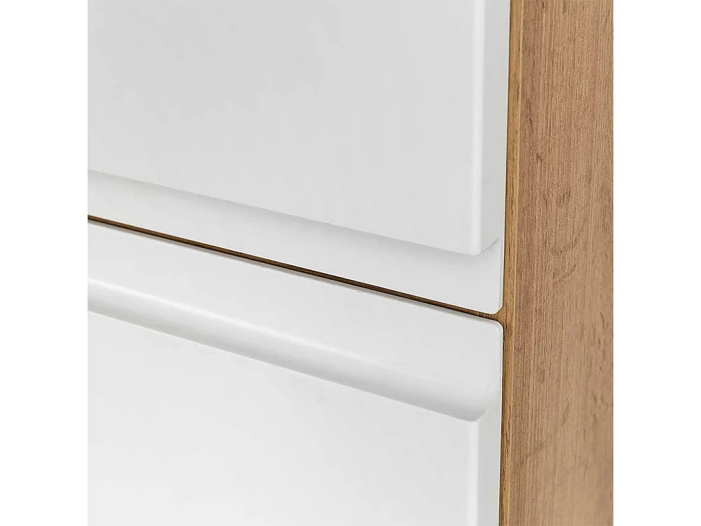 Großer Badezimmer Schrank Made in Germany Soft Close Türen und Schublade