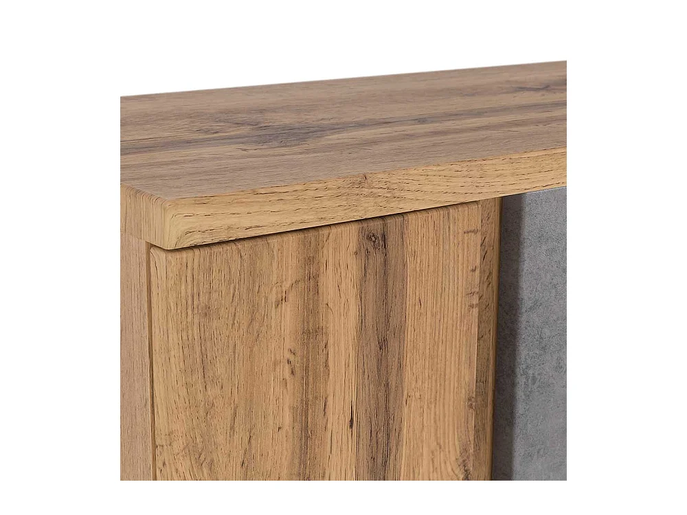 Moderner Midischrank in Wildeichefarben Beton Optik Grau