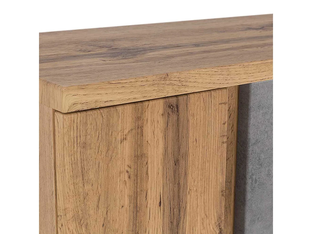 Moderner Midischrank in Wildeichefarben Beton Optik Grau