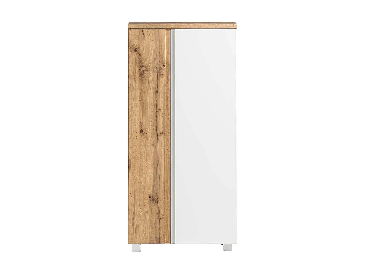 Badezimmermidischrank modern in Wildeichefarben und Weiß Made in Germany