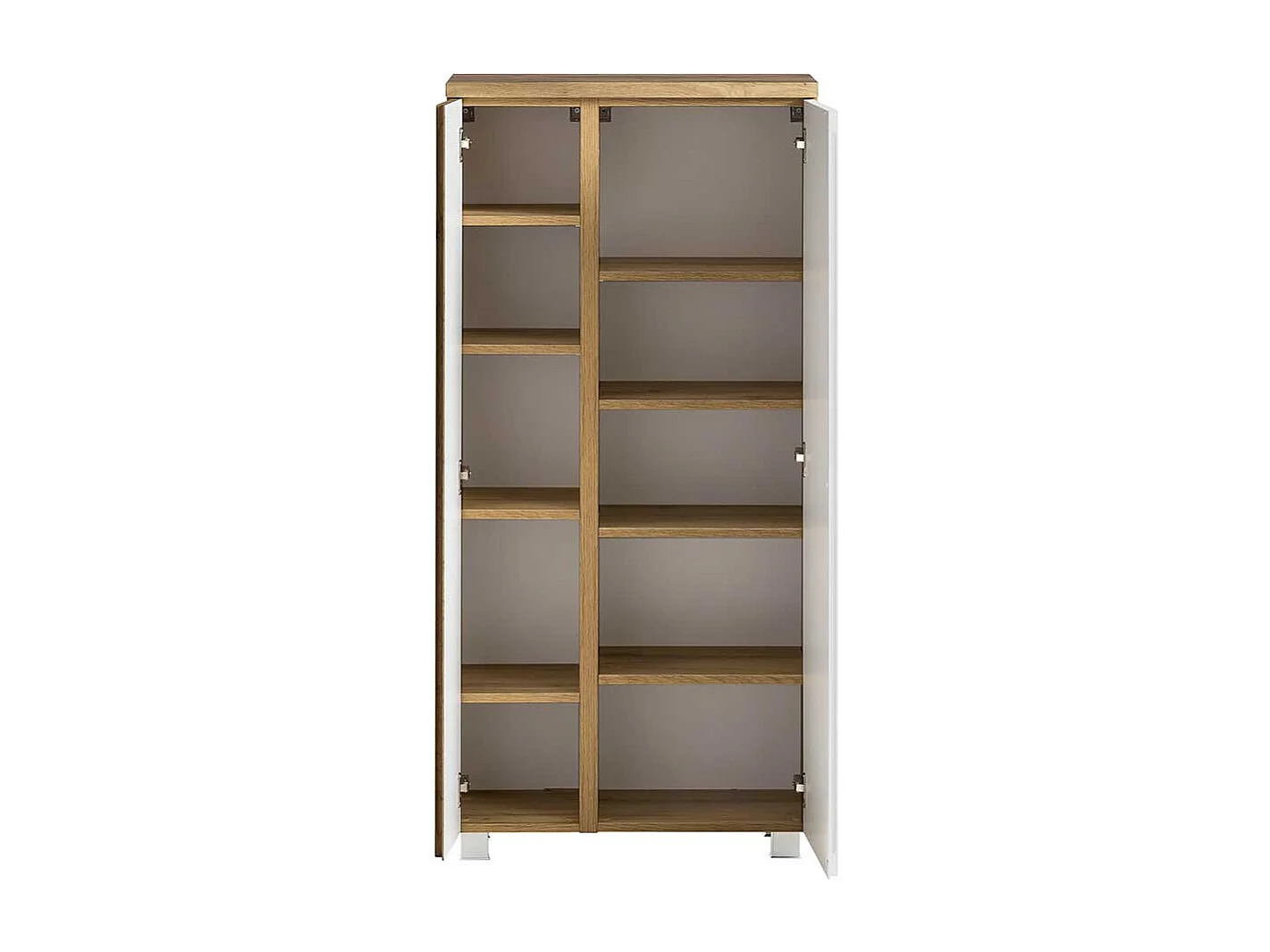 Badezimmermidischrank modern in Wildeichefarben und Weiß Made in Germany