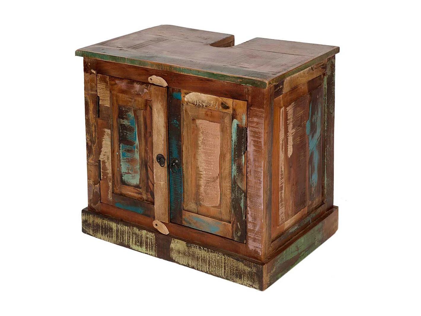 Badschrank aus Massivholz Shabby Chic Design