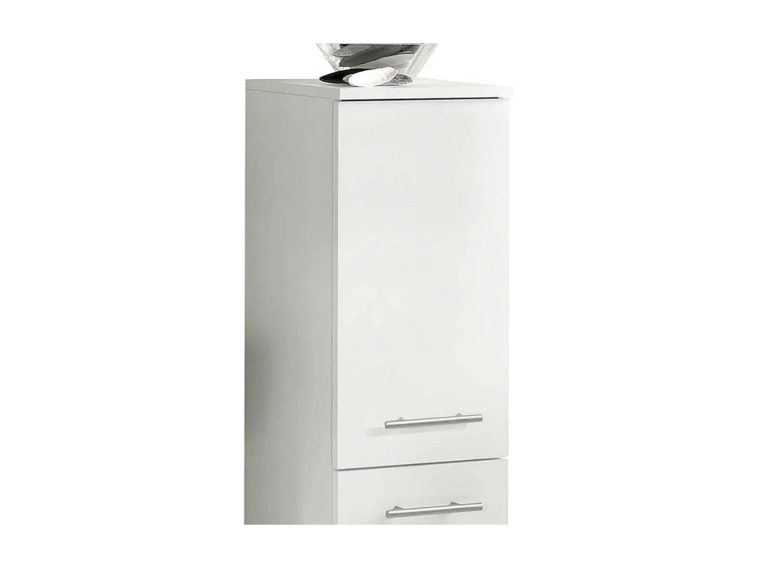 Seitenschrank für Bad Weiß