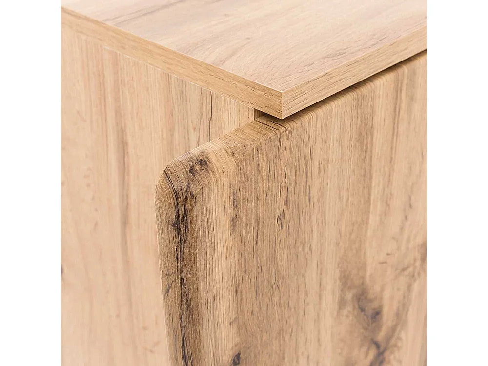 Seitenschrank Bad in Wildeichefarben Baumkante Holzoptik