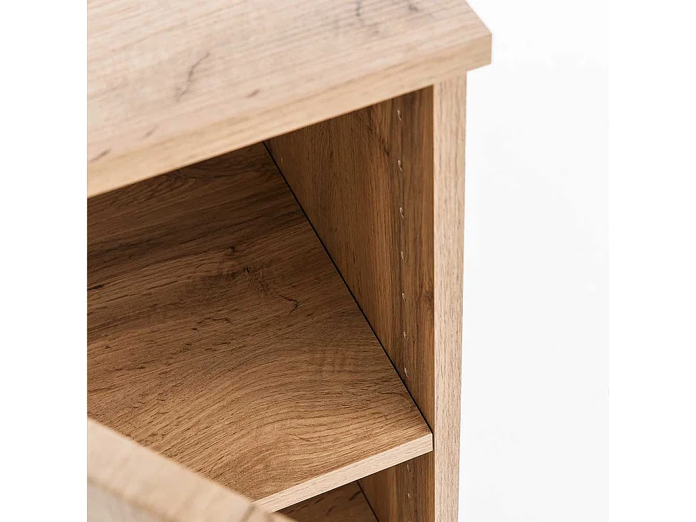 Seitenschrank Bad in Wildeichefarben Baumkante Holzoptik